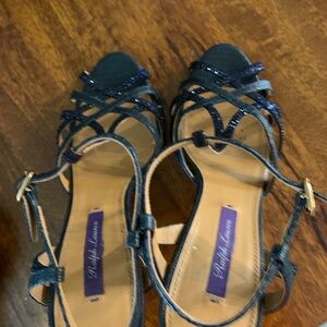 Ralph Lauren Women's Navy Strappy Heels